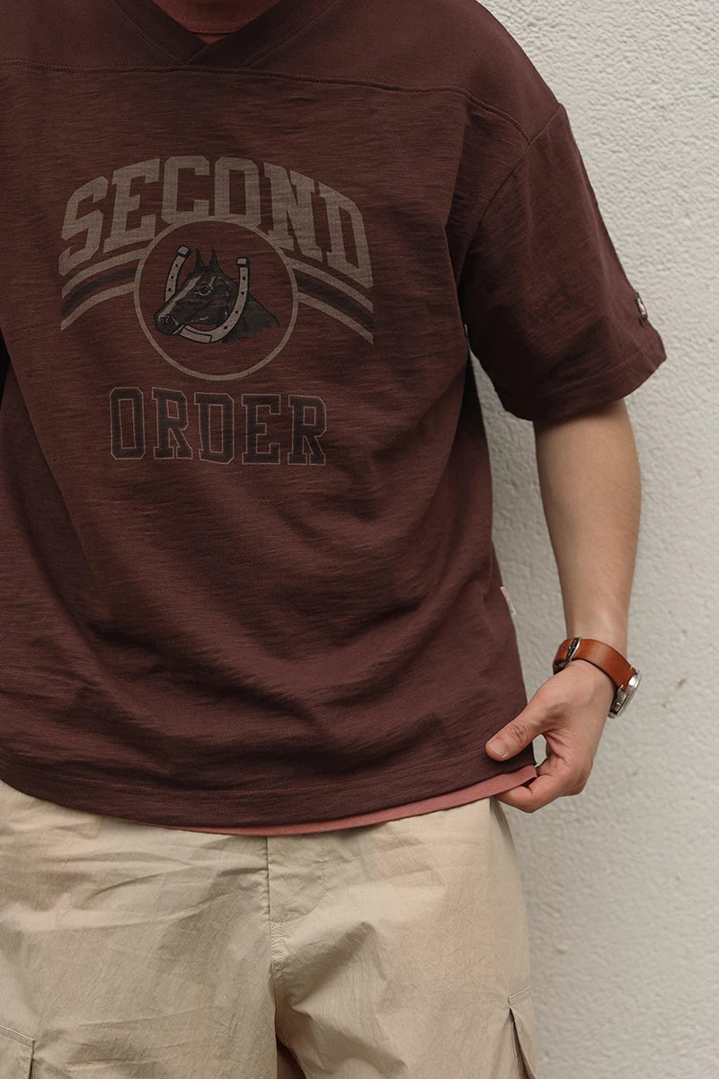 Slub Cotton V Neck Tee