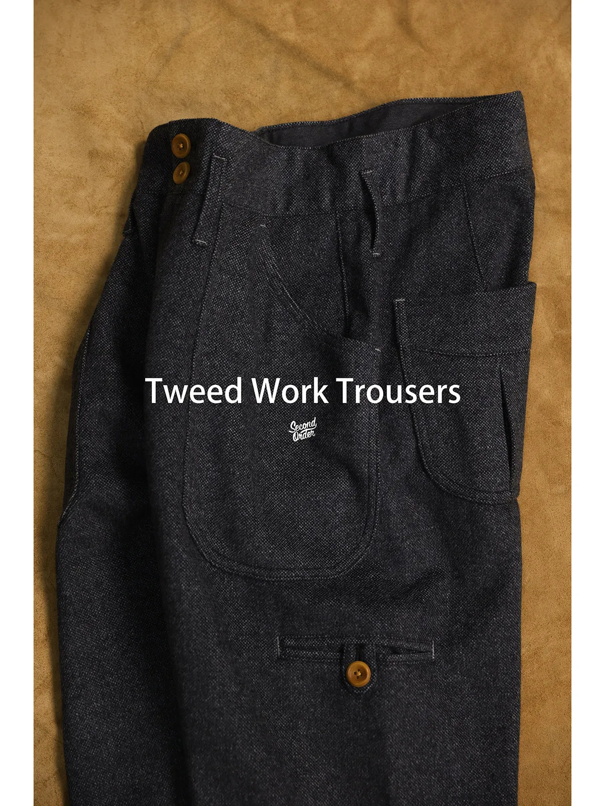 Dark Gray Wool Cargo Pants