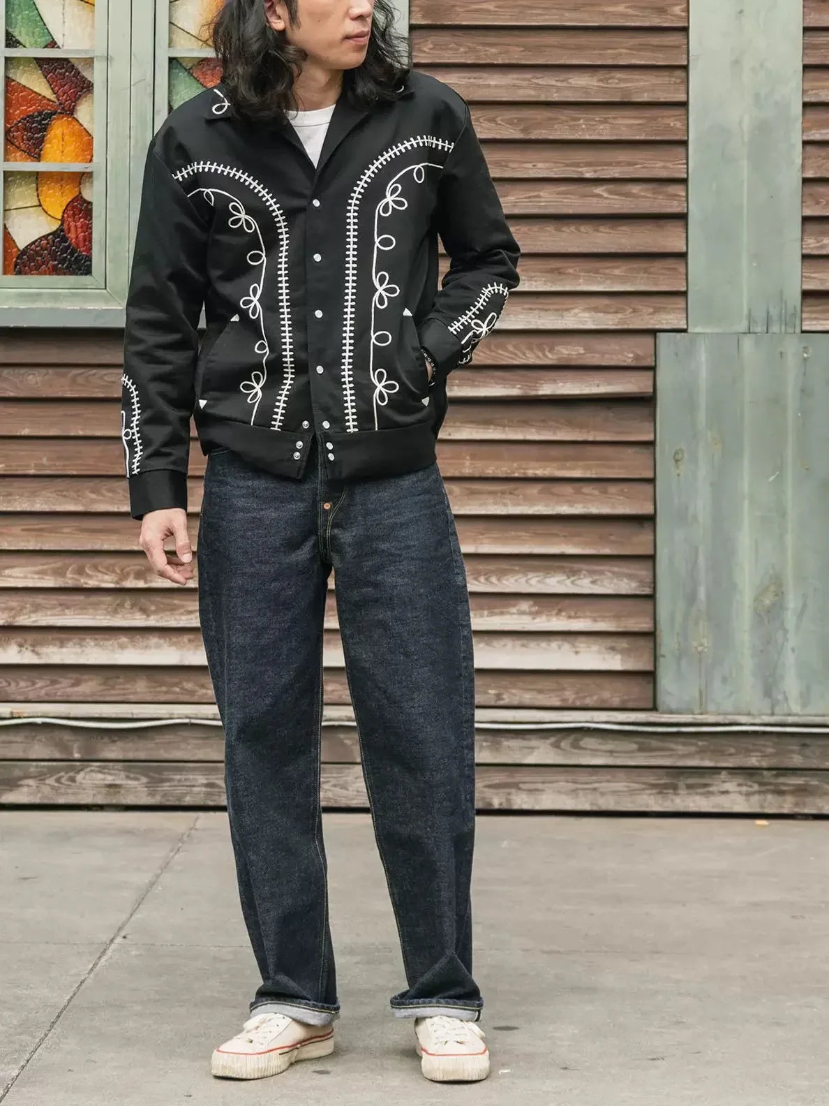 Black Embroidered Bolero Jacket
