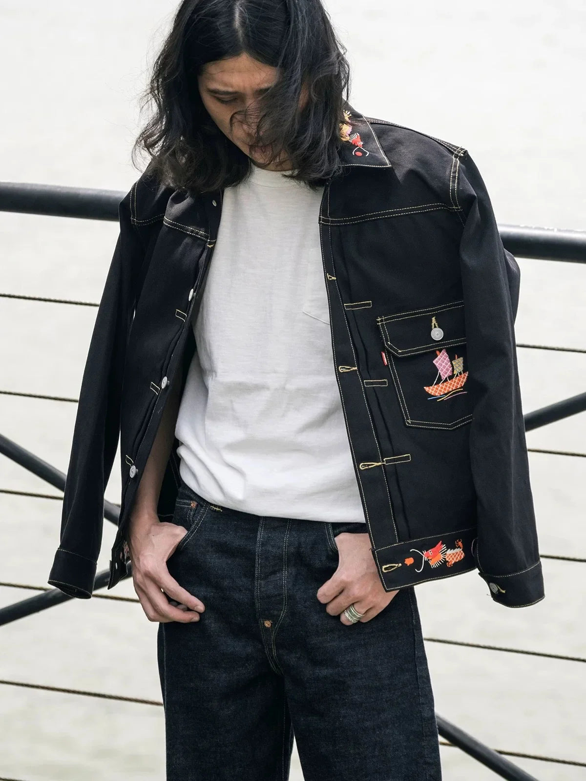 Dragon Embroidered Souvenir Jacket