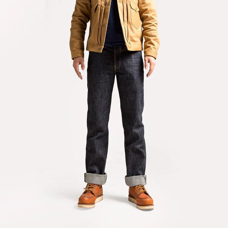 Raw Selvedge Back Buckle Jeans