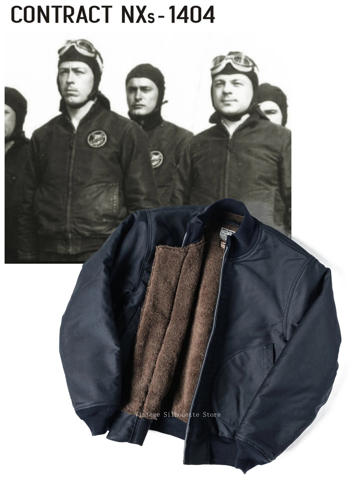 Navy Wool Lined Deck Jacket