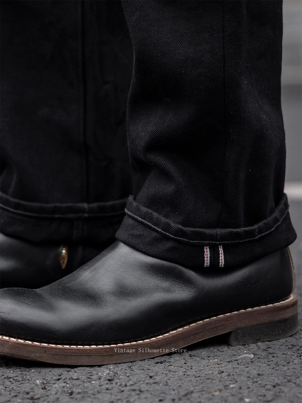 Black Traditional Straight Jeans