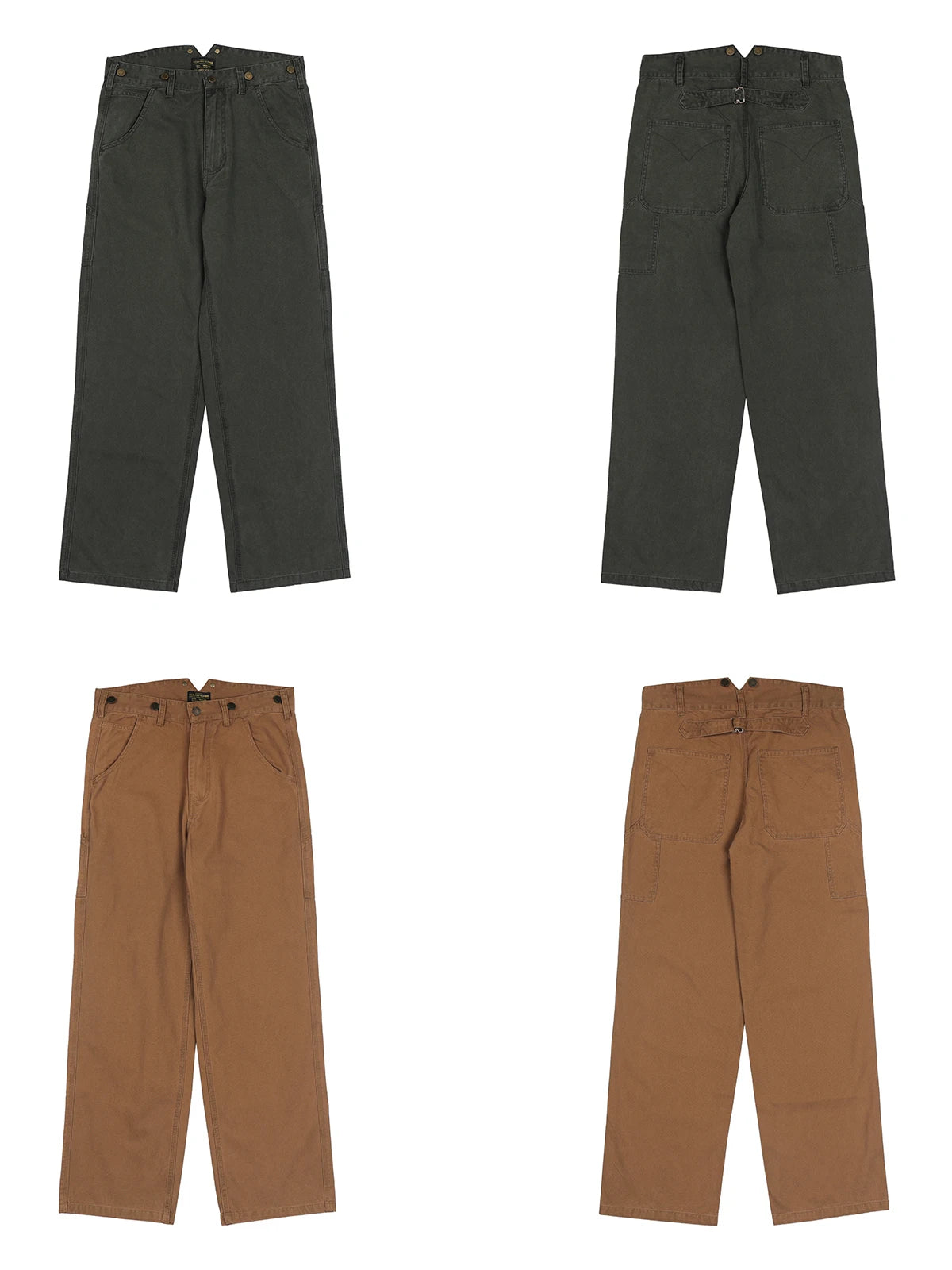 Washed Canvas Railroad Pants