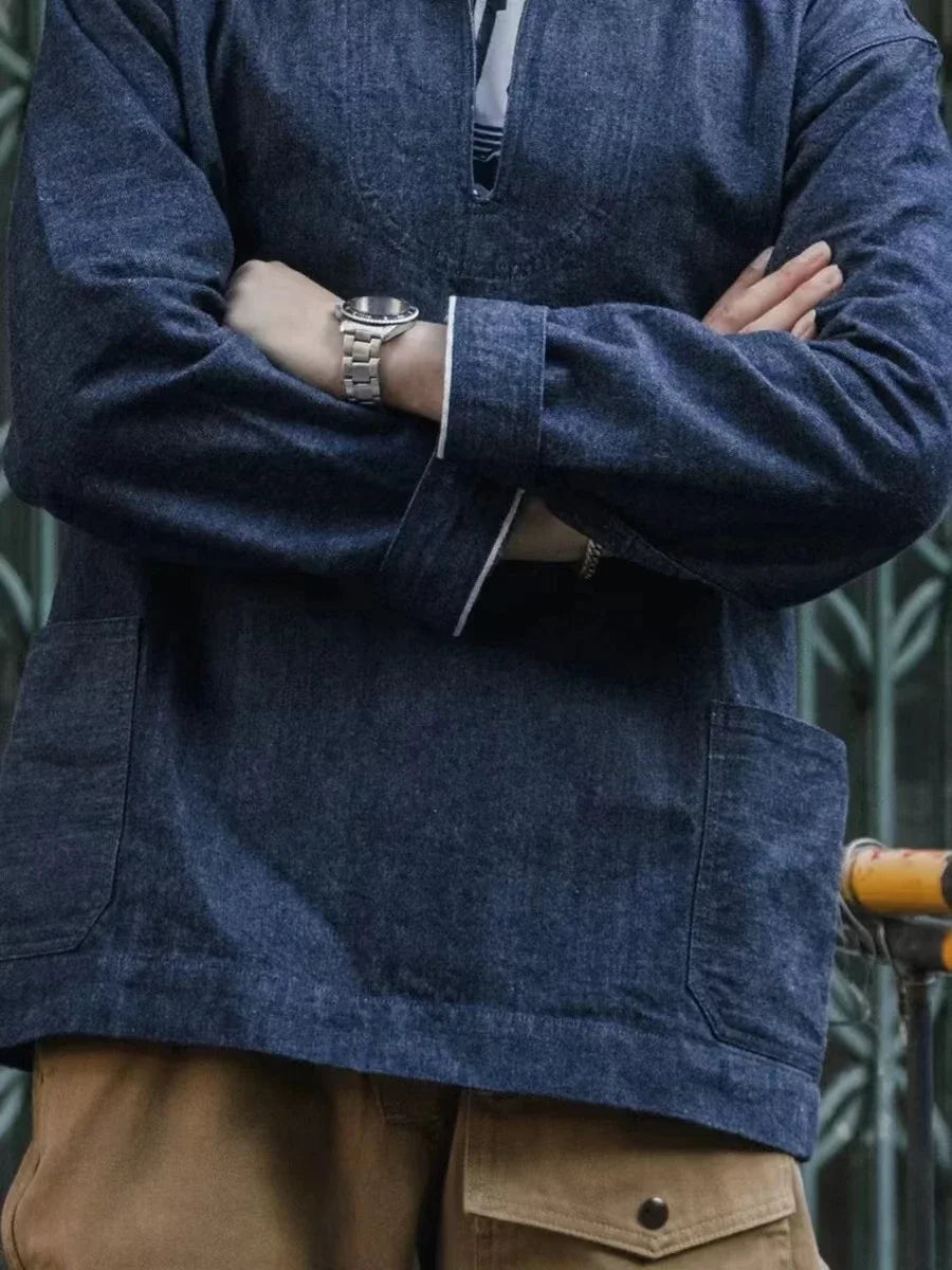 Selvedge Denim Pullover Jacket