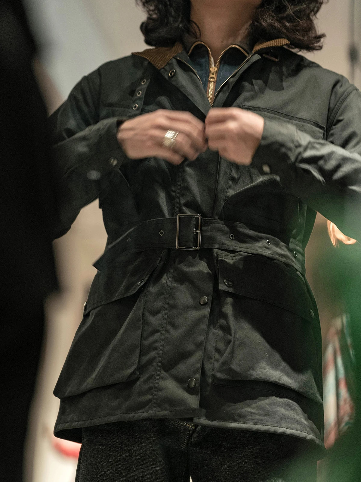 Waxed Motorcycle Biker Jacket