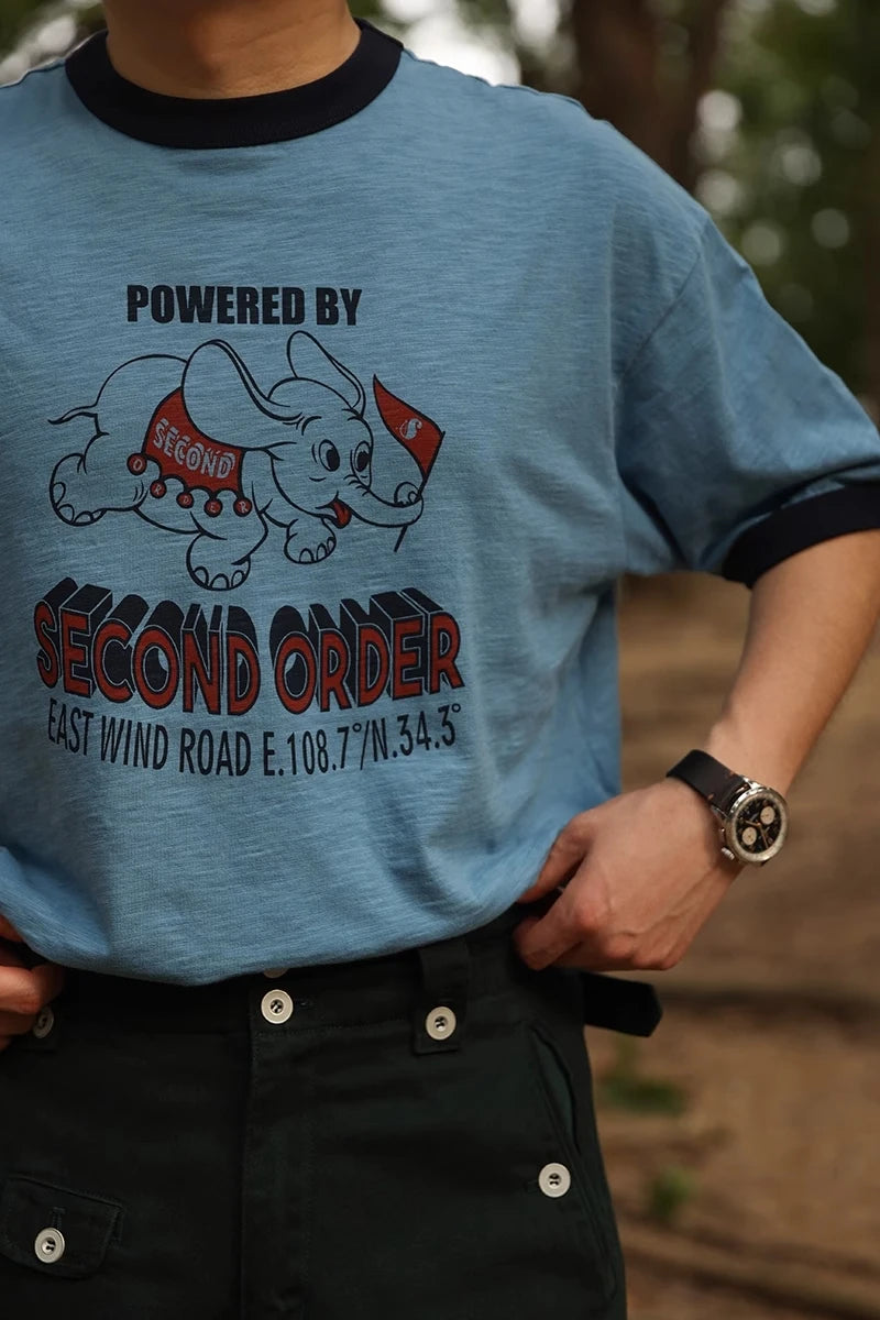 Graphic Ringer Cotton Tee