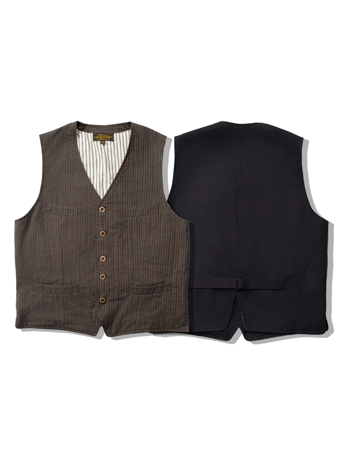 Brown Stripe Work Vest