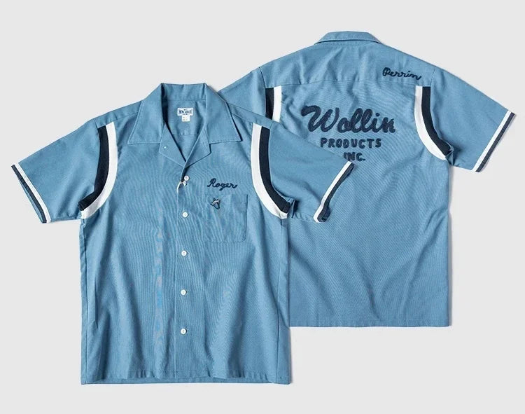 Embroidered Bowling Camp Shirt