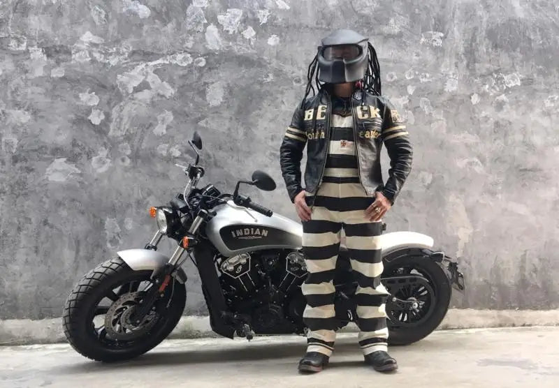 Prison Stripe Canvas Overalls