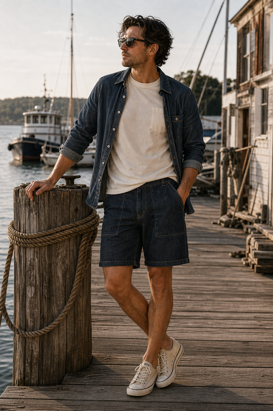 Selvedge Denim Shorts: Rugged Summer Texture Without the Weight