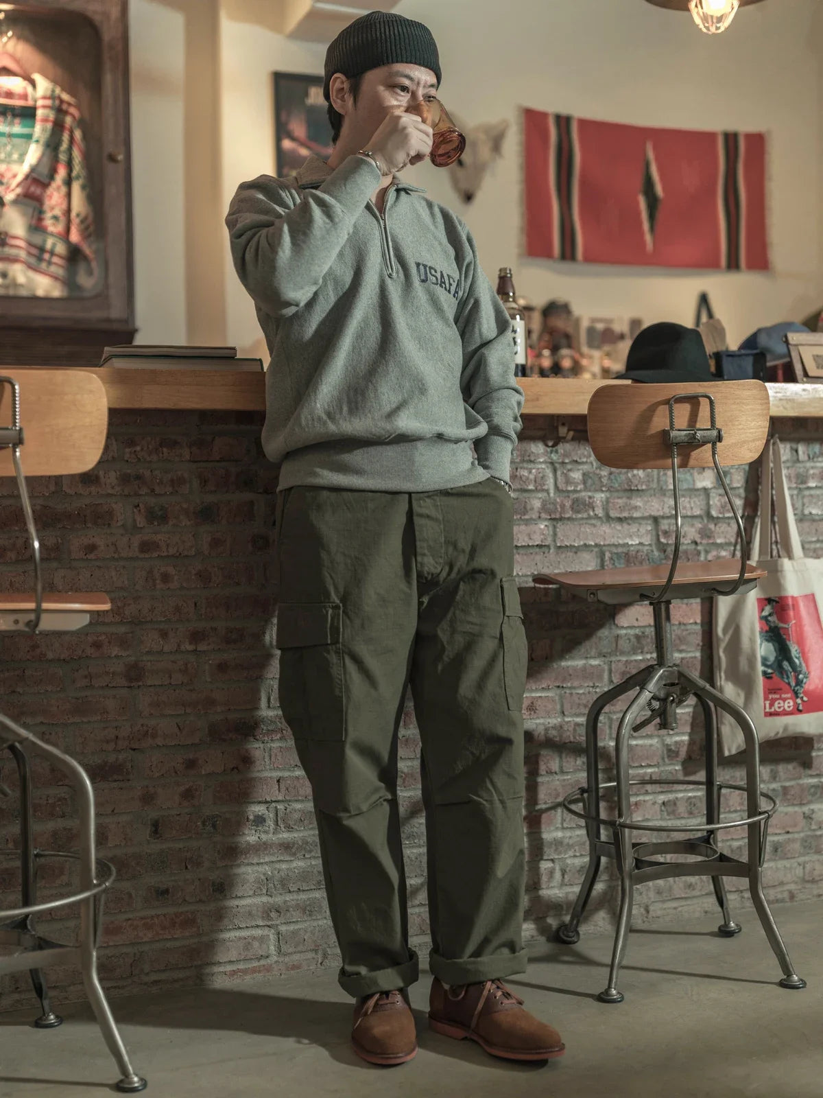 French Terry Quarter Zip Sweatshirt
