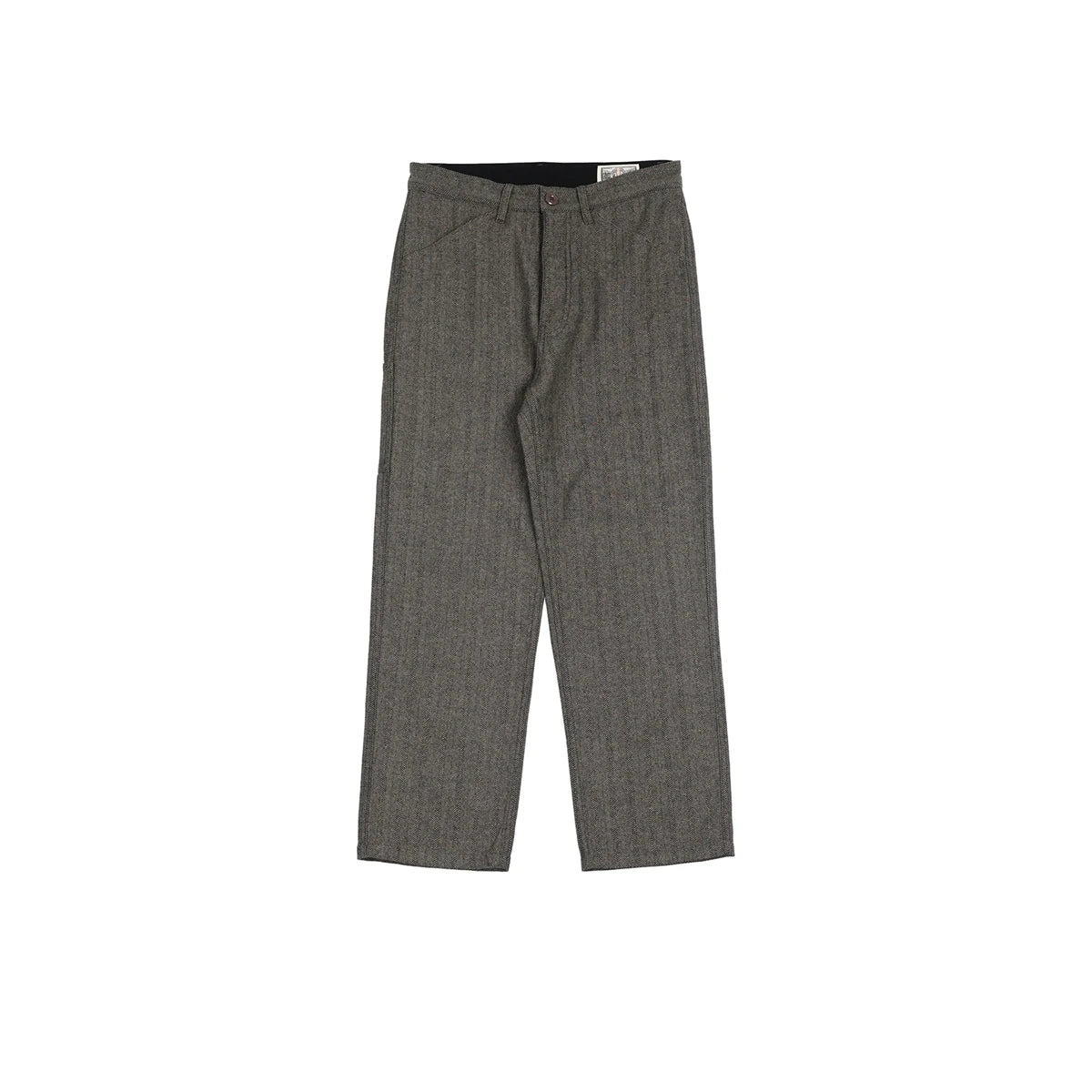 Herringbone Wool Blend Trousers