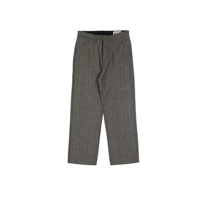 Herringbone Wool Blend Trousers