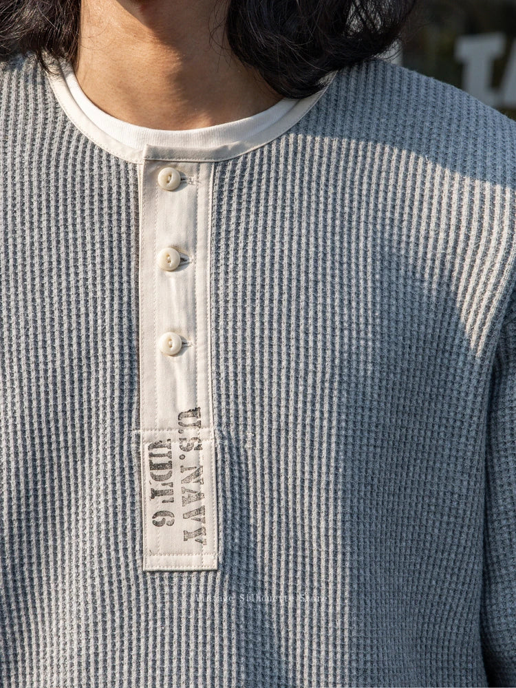 Waffle Long Sleeve Henley