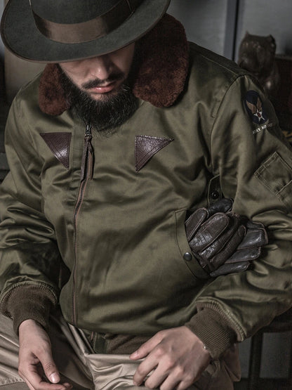 Wool Lined Bomber Jacket