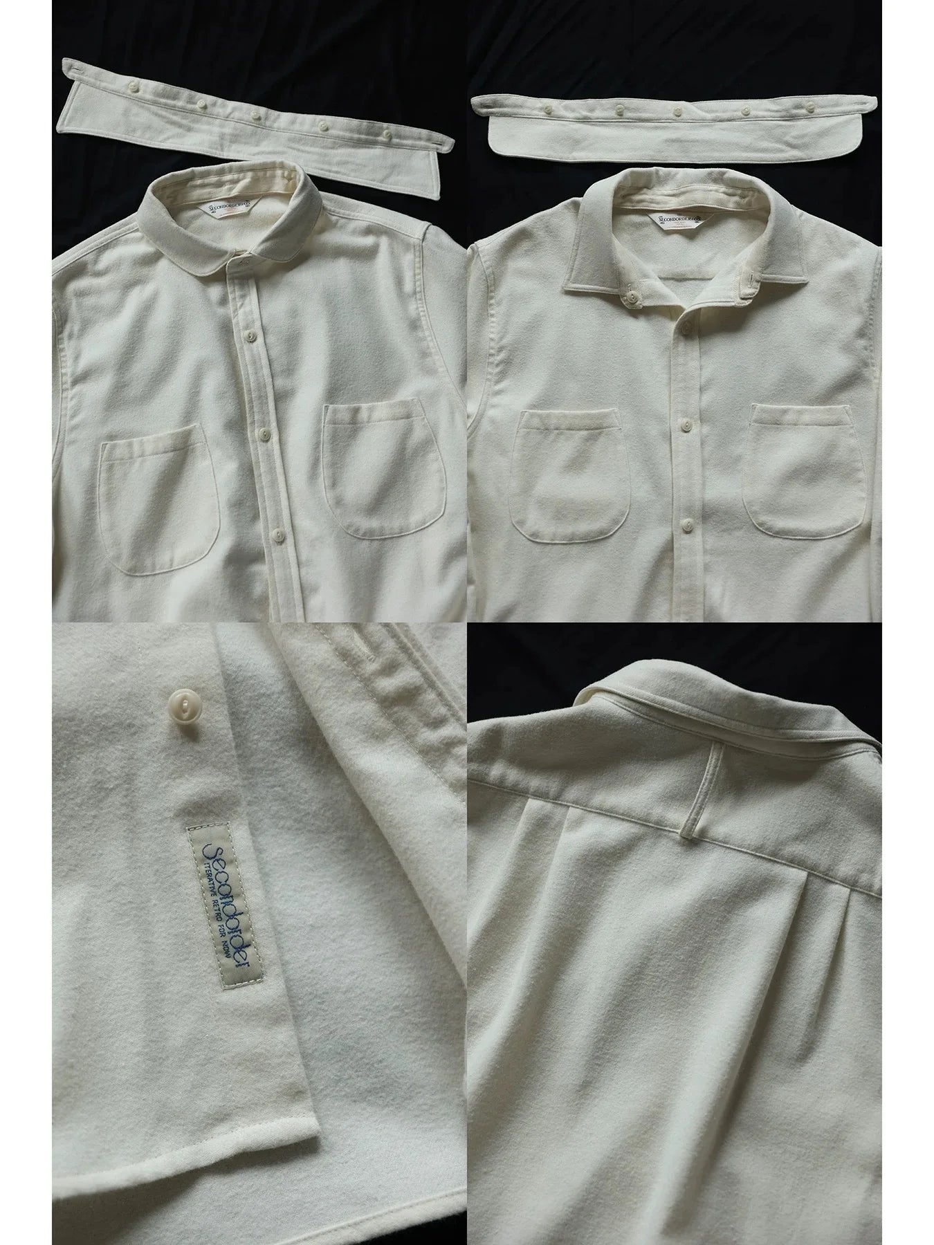 Detachable Collar Work Shirt