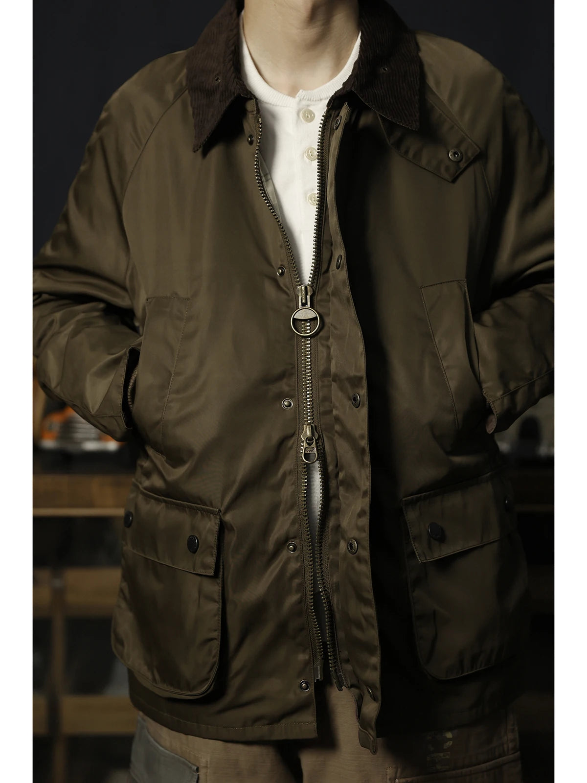 Mid Length Waxed Outdoor Jacket