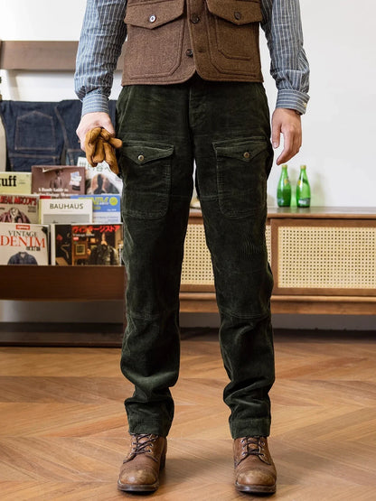 Tapered Corduroy Casual Trousers