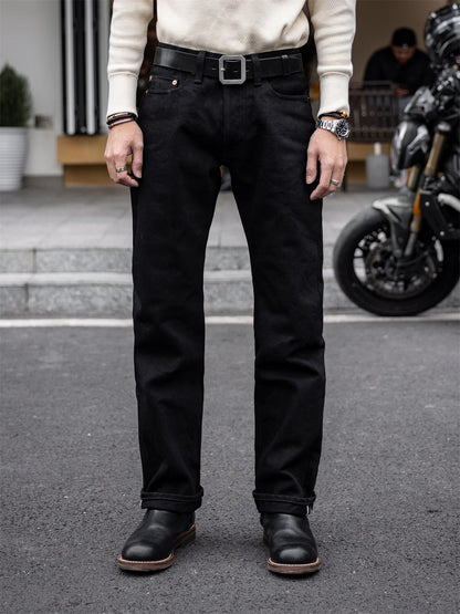Black Traditional Straight Jeans