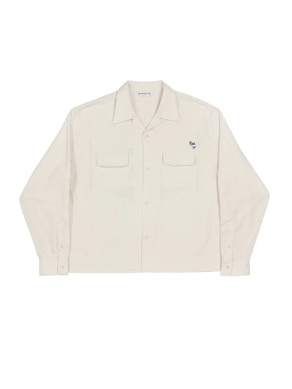 White Embroidered Cycling Shirt