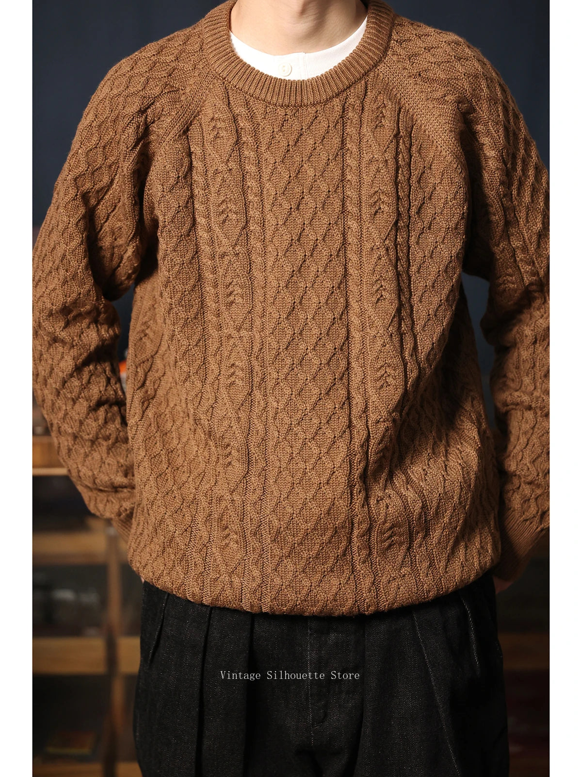 Cable Knit Fisherman Sweater