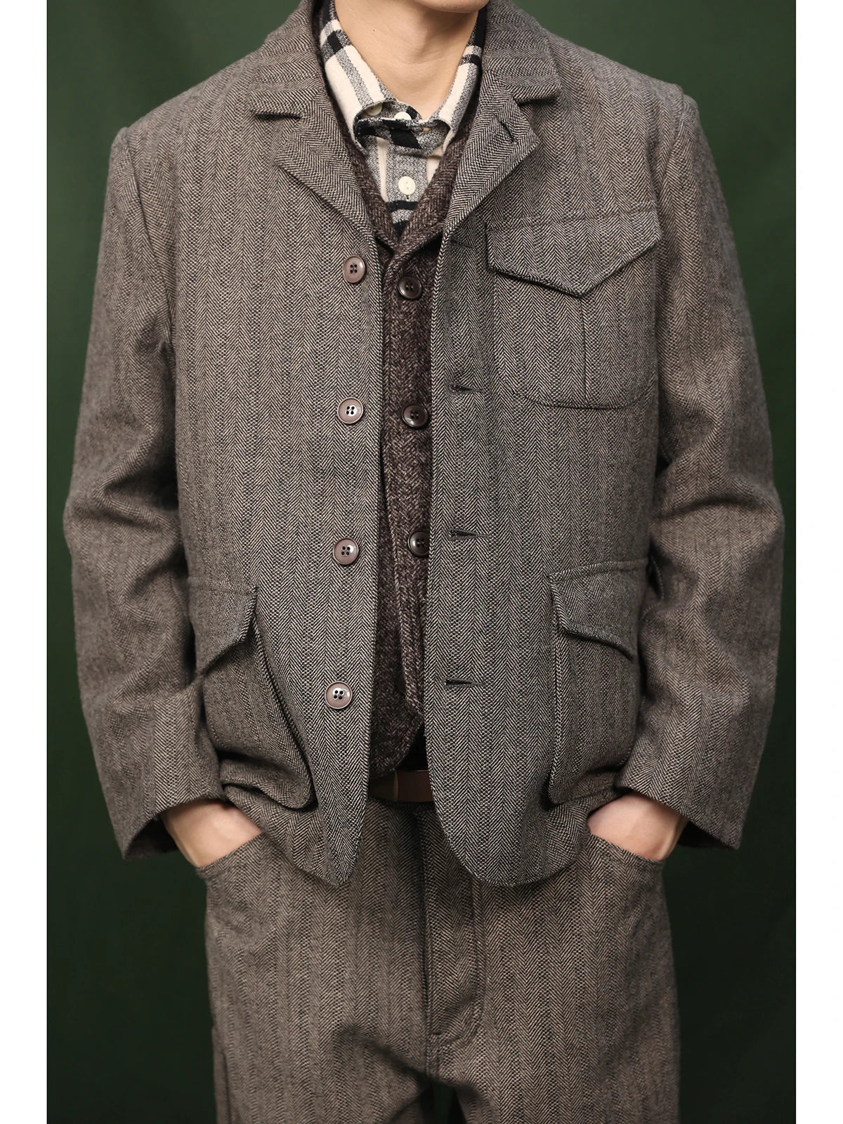 Herringbone Wool Sport Coat
