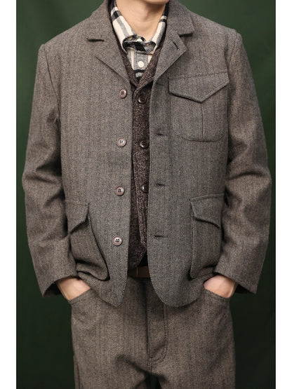 Herringbone Wool Sport Coat