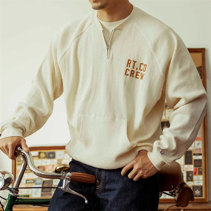 Quarter Zip Waffle Pullover