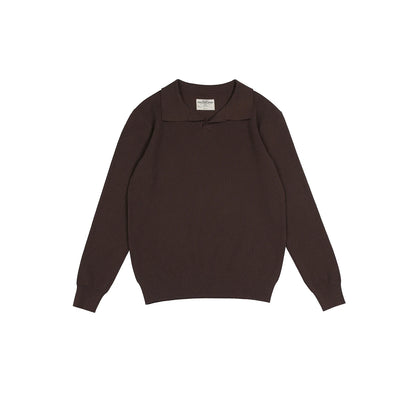 Seagull Collar Knit Polo