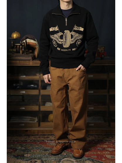 Two Tone Quarter Zip Sweatshirt