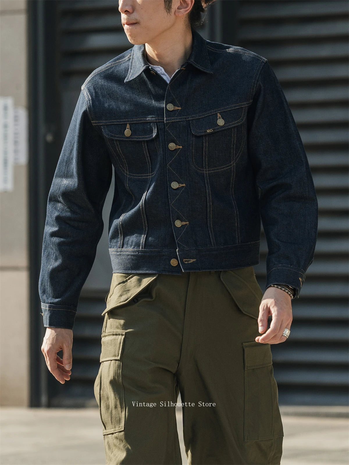 Cropped Sanforized Denim Jacket
