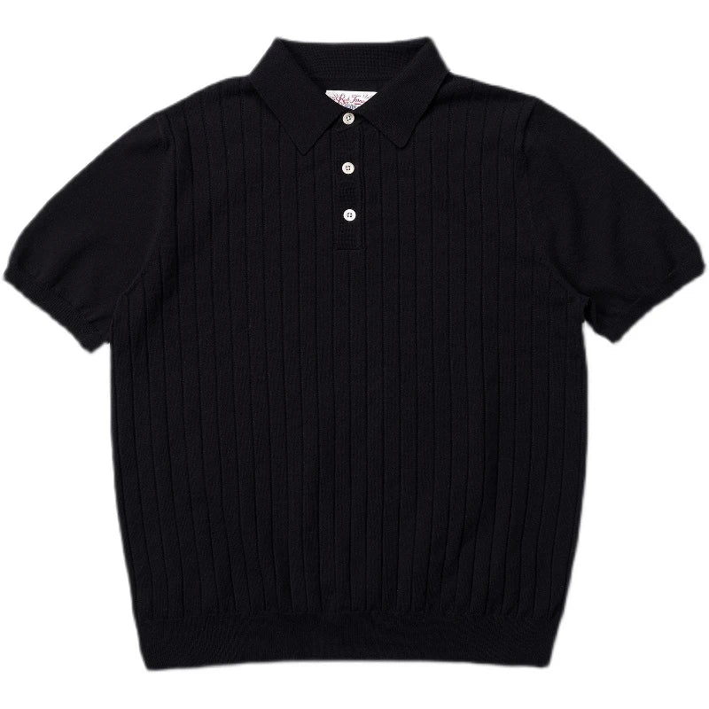 Rib Stripe Polo Shirt