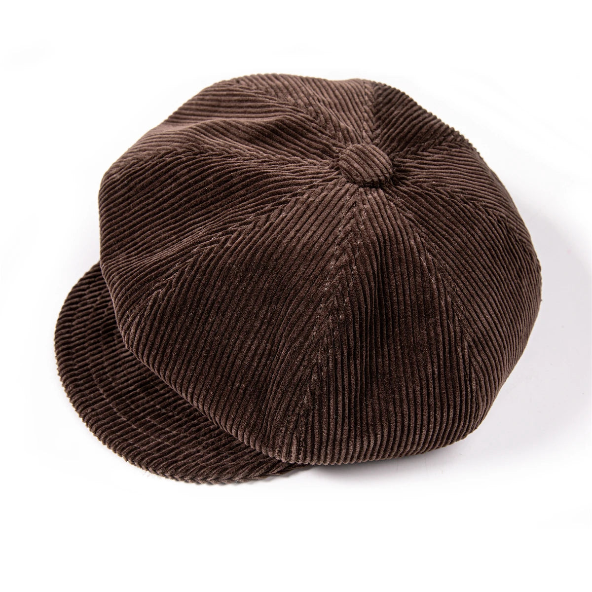 Brown Corduroy Newsboy Cap