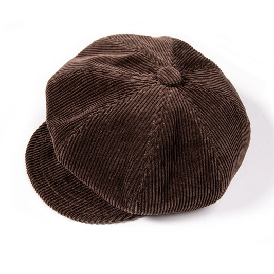 Brown Corduroy Newsboy Cap