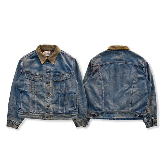 Blanket Lined Distressed Denim Jacket