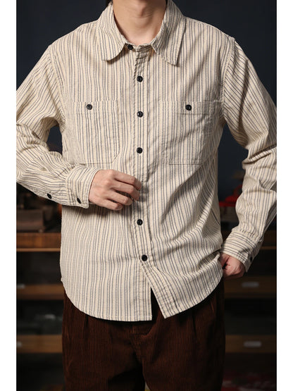 Striped Cotton Work Shirt