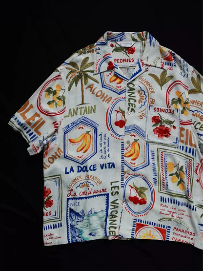 Cotton Linen Hawaiian Shirt