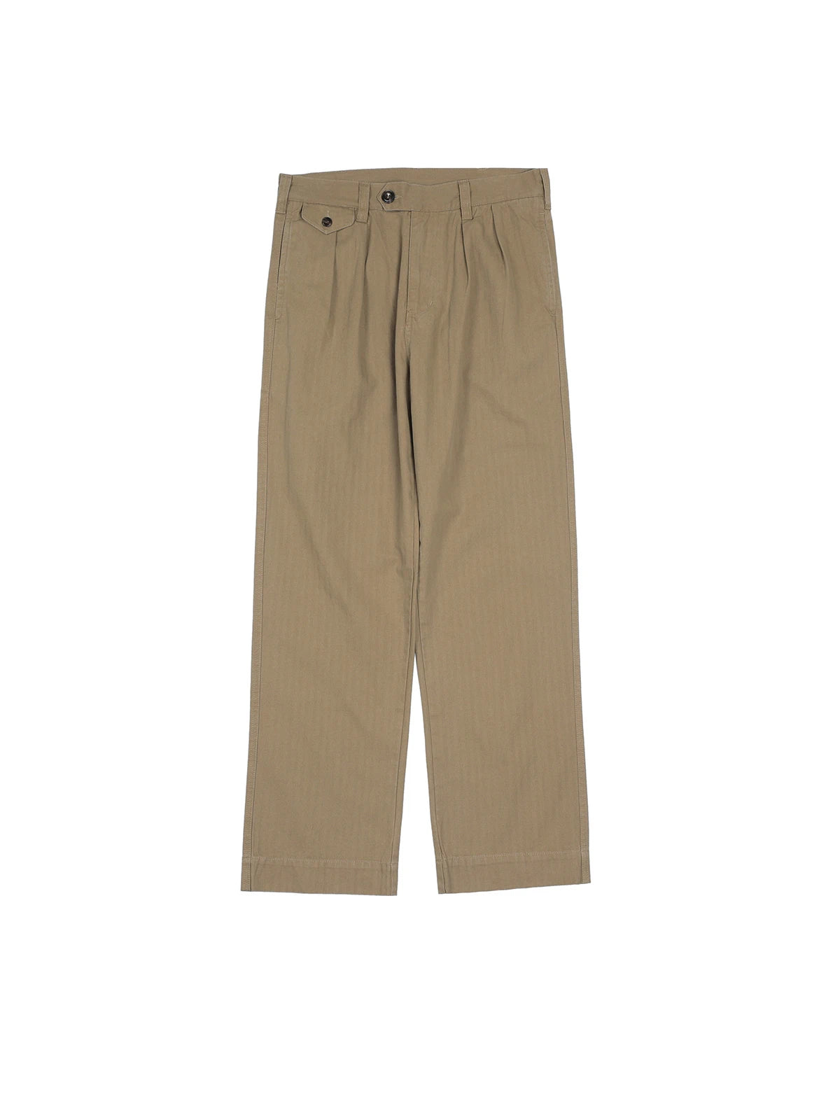 Herringbone Pleated Chino Pants
