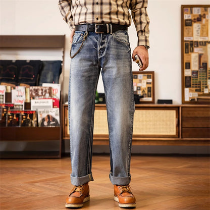 Light Wash Straight Jeans