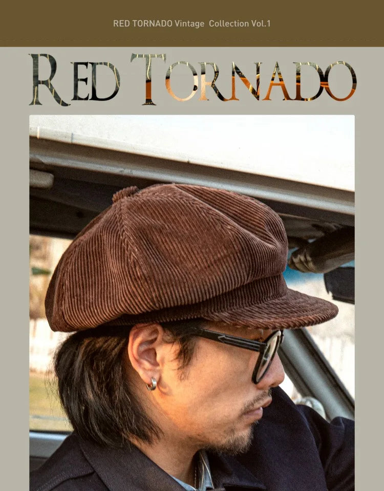 Brown Corduroy Newsboy Cap
