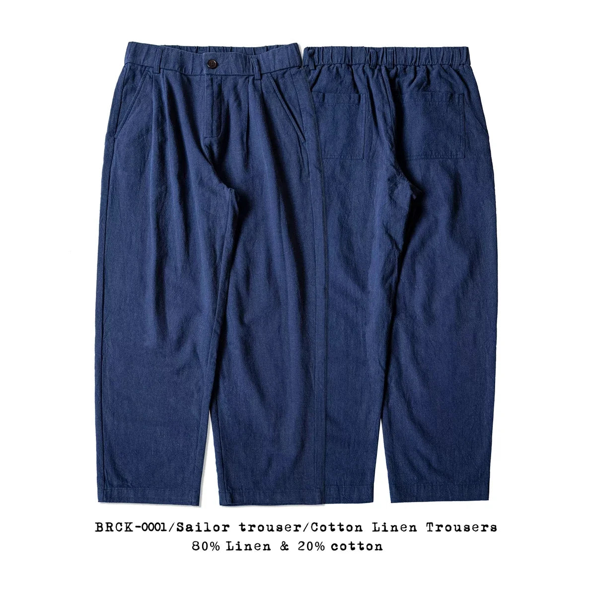 Linen Pleated Casual Trousers