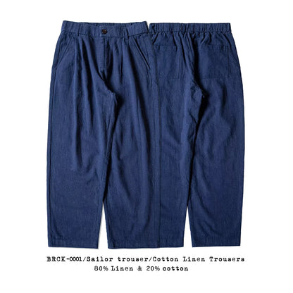 Linen Pleated Casual Trousers
