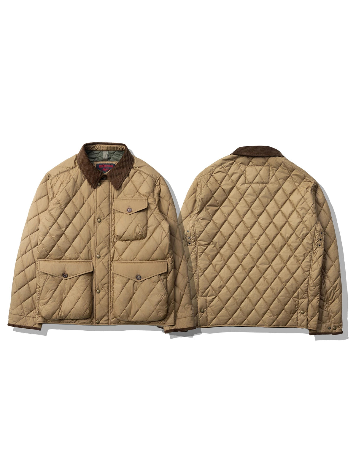 Khaki Quilted Utility Jacket