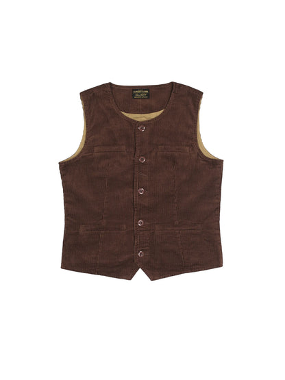 Corduroy Round Neck Vest