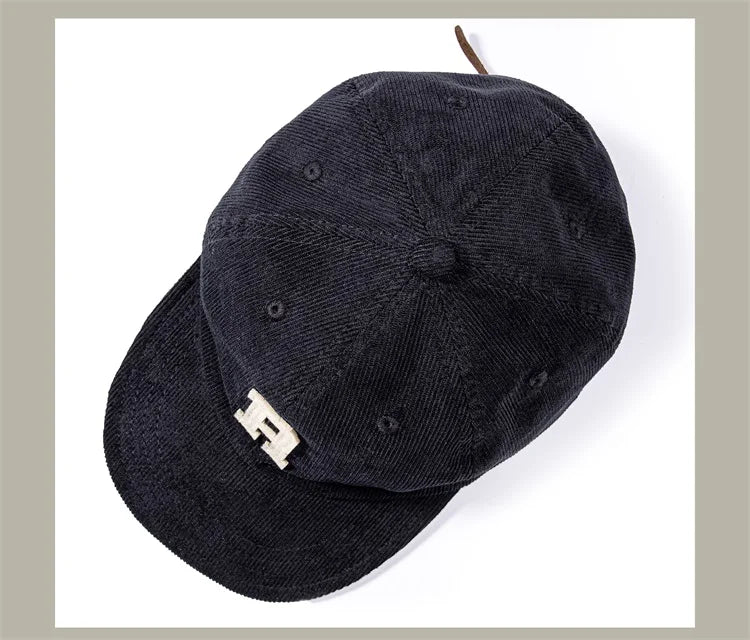 Corduroy Letterman Baseball Cap