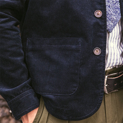 Indigo Corduroy Work Jacket