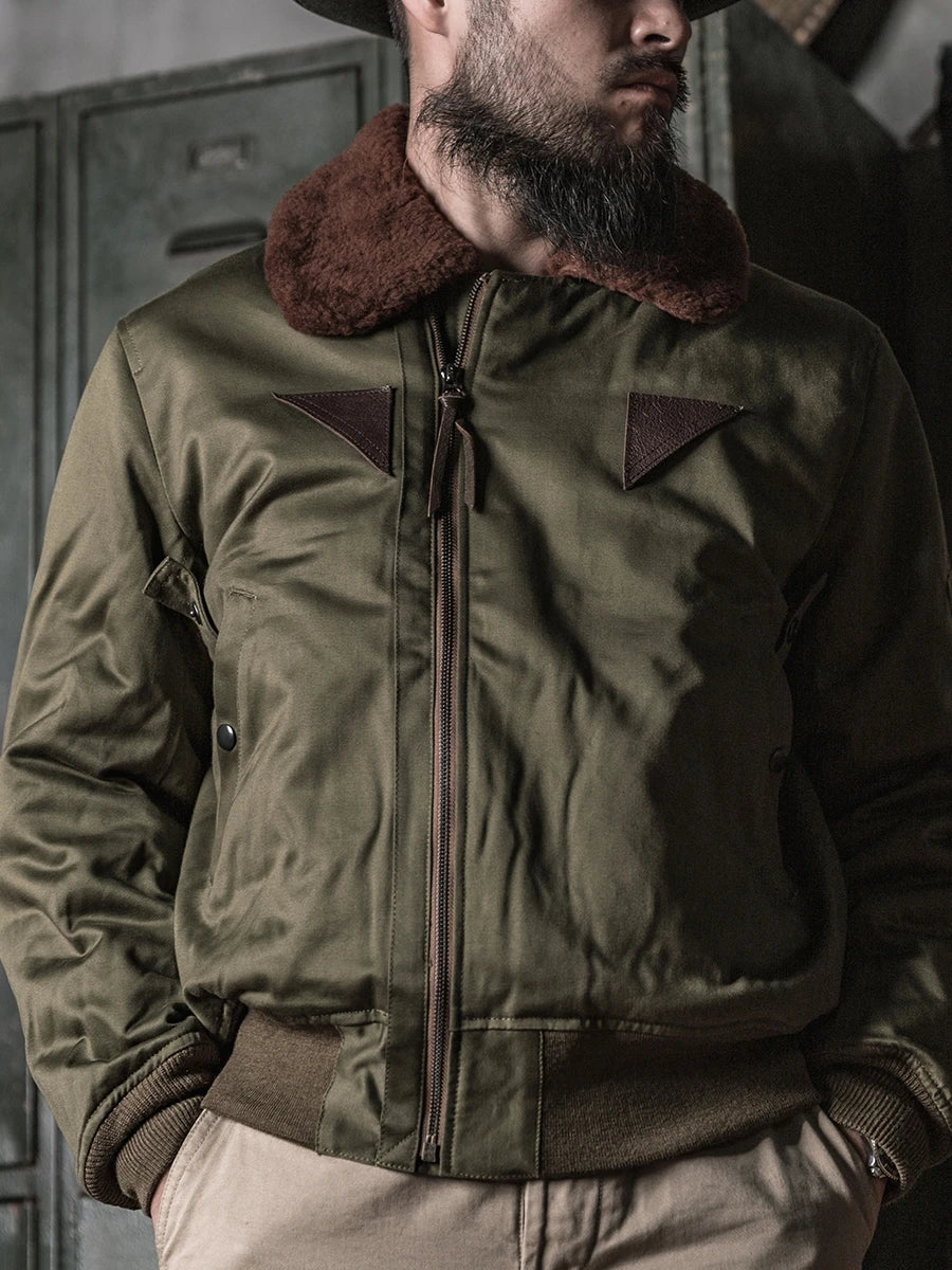 Wool Lined Bomber Jacket