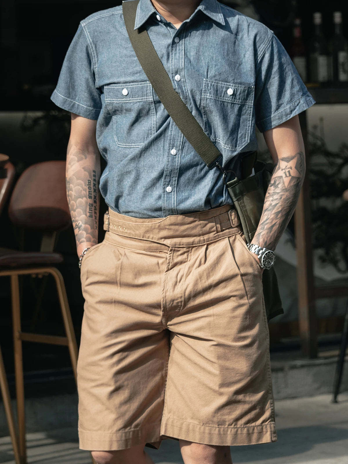 Light Blue Chambray Work Shirt
