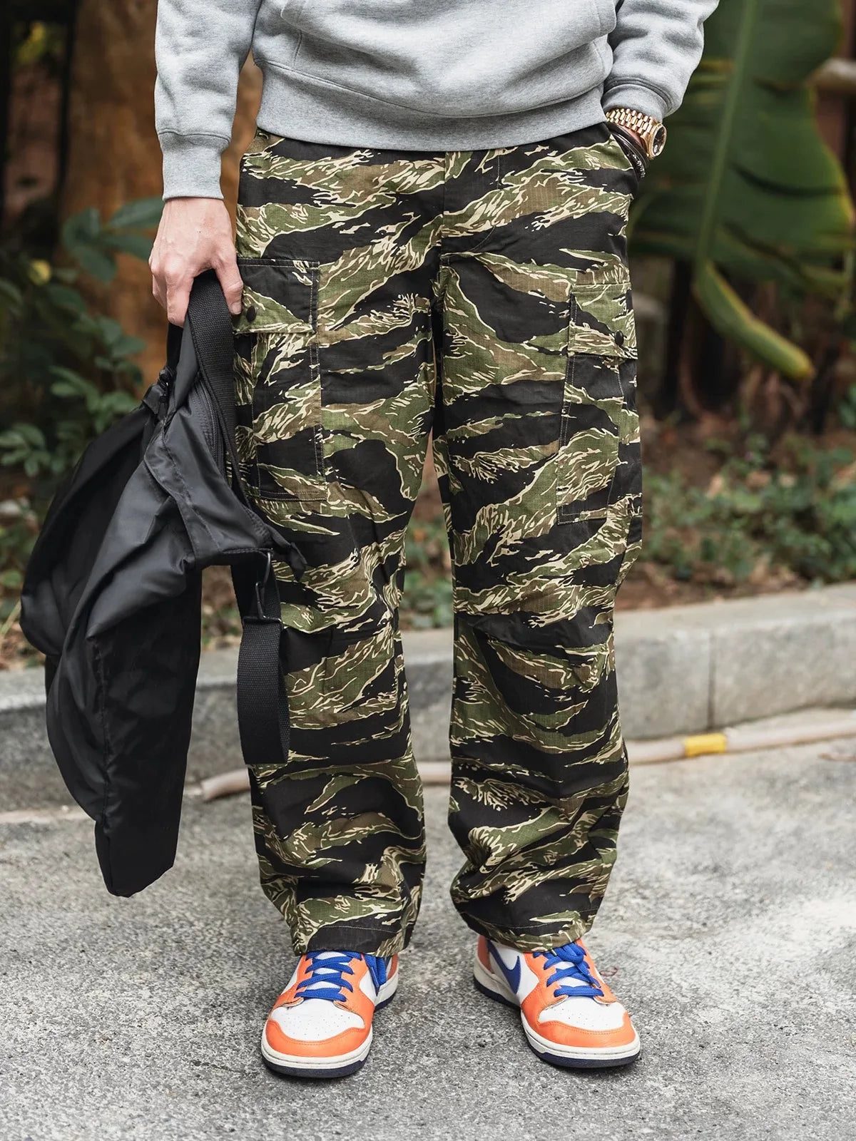 Tiger Stripe Cargo Pants